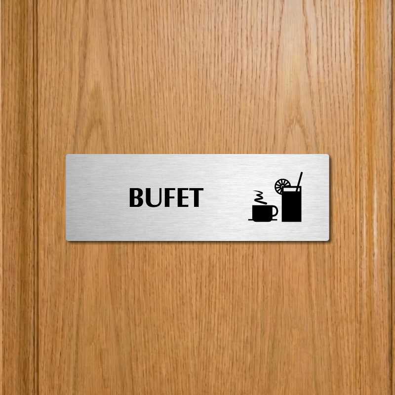 Bufet, 240x79mm, zlatá popiska s rámečkem